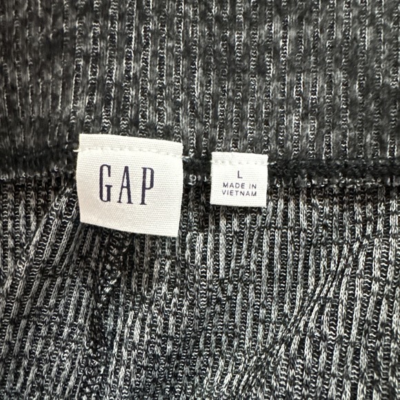 Gap Womens Wide Leg Bottom Knit Pants Large (34x29) Gray Pockets Athleisure Boho - Picture 10 of 15